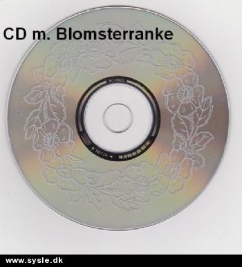 10159 - CD m. motiv - ø:12cm - Blomsterranke - 1stk. 