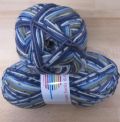 Klik her for at se flere billeder og f� mere information om varen:&nbsp; 0130 Super Socks 150g - Dueblå/Grøn/Råhvid Print - 1ng.