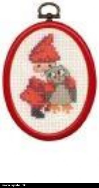 Pe 13-5279/ Broderi i flexramme - Nisse/ugle - 7x9cm - 1stk.