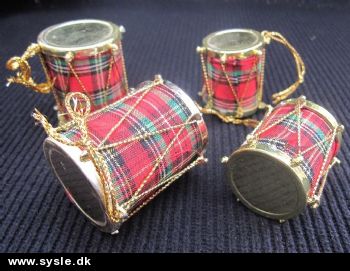 Miniature trommer, rød/guld *DEN SIDSTE*