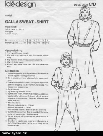 Id 20-25 symønster - Galla sweat-shirt (bø.)