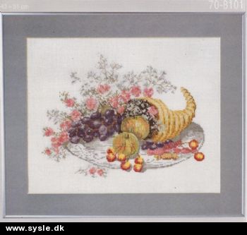 ::Pe 70-8101/ Broderipk: Billede: overflødigeshorn - 43x51cm 
