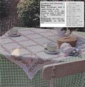 Klik her for at se flere billeder og f� mere information om varen:&nbsp; Hv 31-87-47: Mønster: Broderet Dug med roser *org*