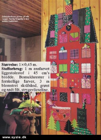 Ao 70-77-20: Mønster: Sy kalenderhus - 45x100cm *org*