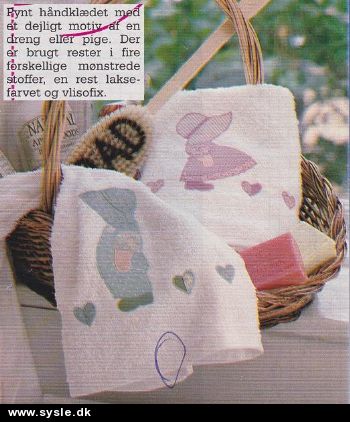 Hv 41-92-51: Mønster: Applikeret Sunbonnet Sue og Sam *org*