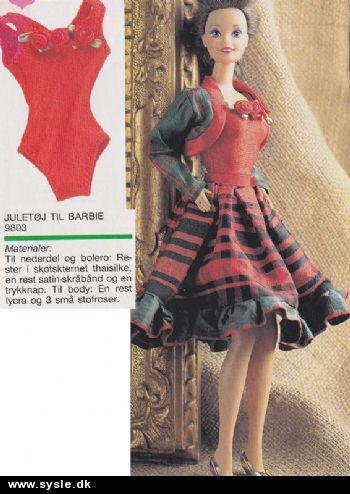 Fj 45-95-10: Mønster: Sy/Strik kjole til Barbie *org*