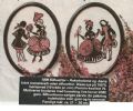 Klik her for at se flere billeder og f mere information om varen:  Fj 42-81-09:(2) Mønster: 2 Silhuetter i sort/rosa  21x26cm *org*