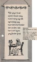 Klik her for at se flere billeder og f mere information om varen:  Hv 51-83-35 Mønster: Ophæng - Når jeg er træt... 16x38cm *org*