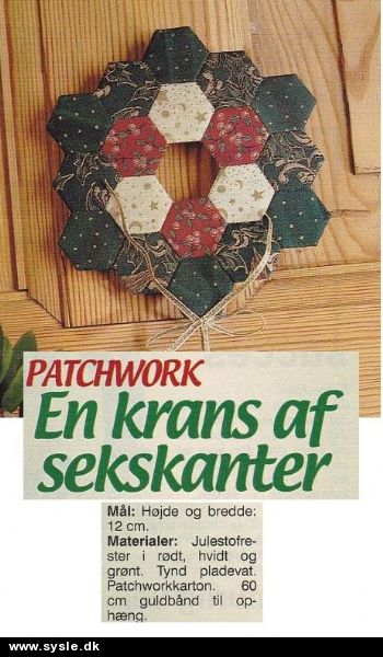 Hm 46-01-57 Mønster: Sy ophæng af 6kanter ø:12cm *org*