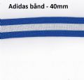 Klik her for at se flere billeder og f mere information om varen:  Adidas bånd - 40mm Blå/hvid pris pr.m. *SE PRIS*