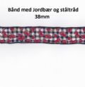 Klik her for at se flere billeder og f� mere information om varen:&nbsp; 3328 Ternet rød/marine bånd m. jordbær og ståltråd 38mm - pr.m.