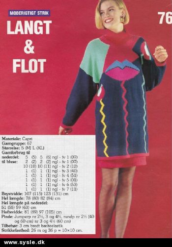 In 03-92-32 Mønster: Strik en lang og flot trøje S-XL*org*