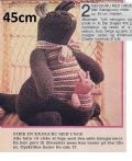 Klik her for at se flere billeder og f mere information om varen:  Hv 10-78-38 Mønster: Strik kænguru med unge ca. 45cm *org*