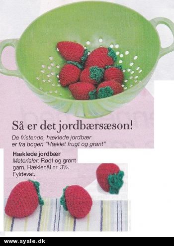 Fj 24-13-35: Mønster: Hækl små jordbær *org*
