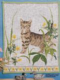 Klik her for at se flere billeder og f� mere information om varen:&nbsp; Hv 09-92-55 Mønster: Broderi - Stribet kat 42x52cm *org*