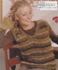 Klik her for at se flere billeder og f mere information om varen:  Hv 45-02-62: Mønster: strik vest i blandede garner str. S-L *org*