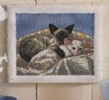 Klik her for at se flere billeder og f� mere information om varen:&nbsp; Hv 34-98-61: Mønster: Brodere Siamesiske tvillinger 27x32cm *org*