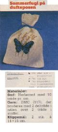 Klik her for at se flere billeder og f mere information om varen:  Hv 28-85-38: Mønster: Broderet lavendelpose *org*
