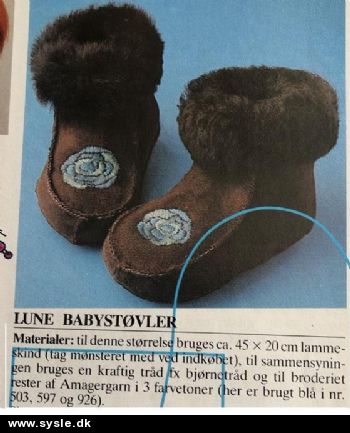 Ao 10-83-35: Mønster: Sy lune babystøvler i rulam *org*