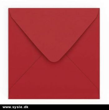 4K Kuverter: Rød 14x14cm - 4 stk. i pk.